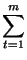 $\displaystyle \sum_{t = 1}^{m}$